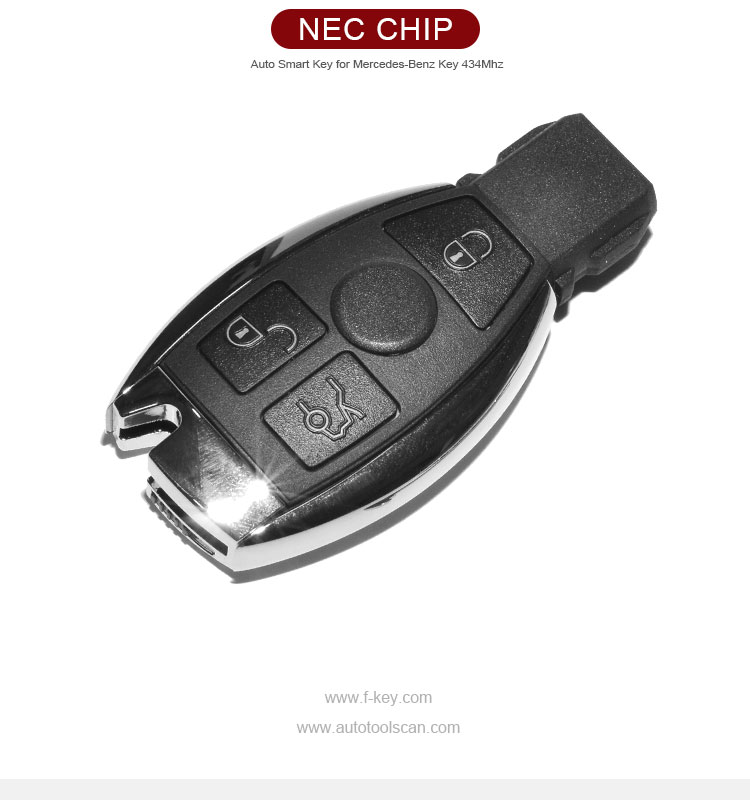 AK002022 car key for Mercedes NEC 434MHZ remote controller 3 Button W124、W140、W201
